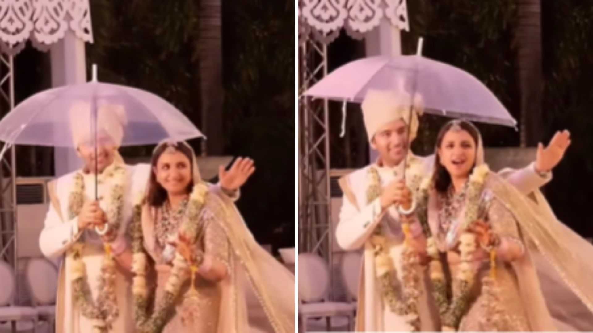 Parineeti Chopra dances cutely with Raghav Chadha under an umbrella in THIS unseen wedding video, watch